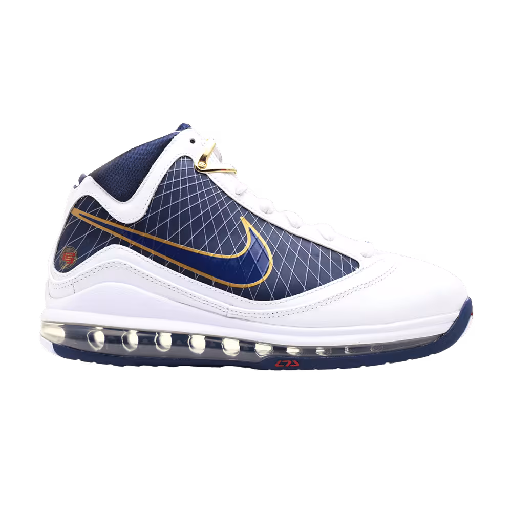 Nike Air Max Lebron 7 GS White Midnight Navy