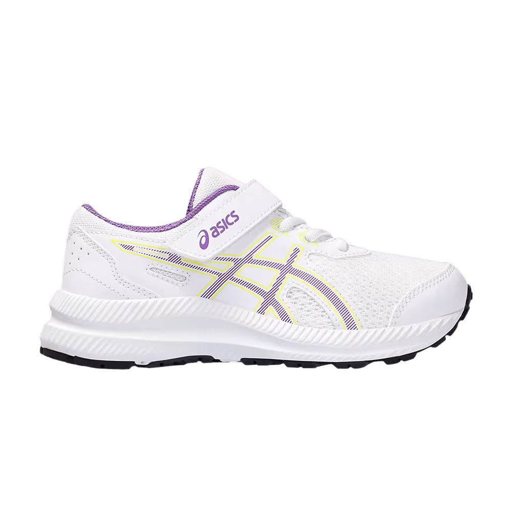 Asics Contend 8 PS White Cyber Grape