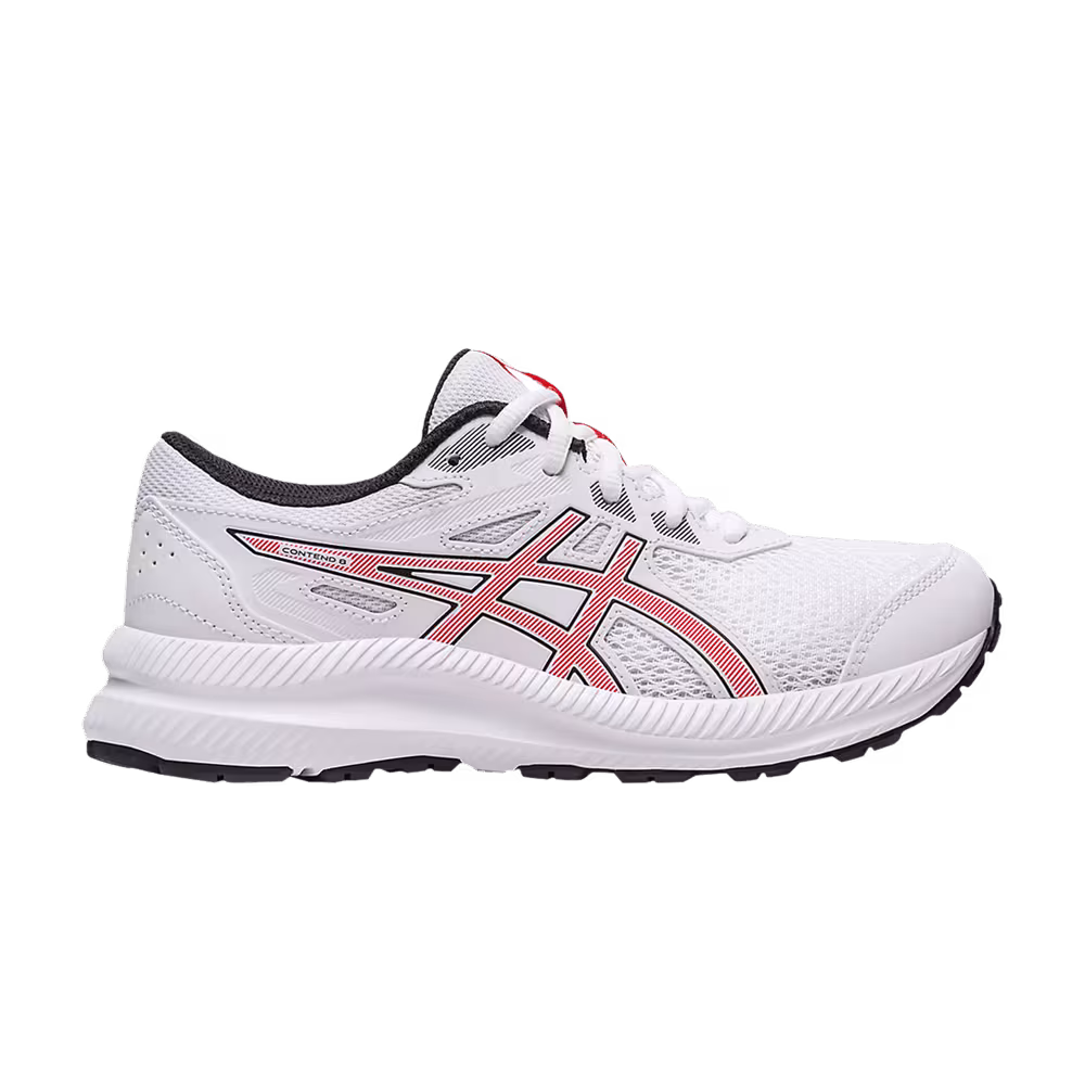 Asics Contend 8 GS White Electric Red
