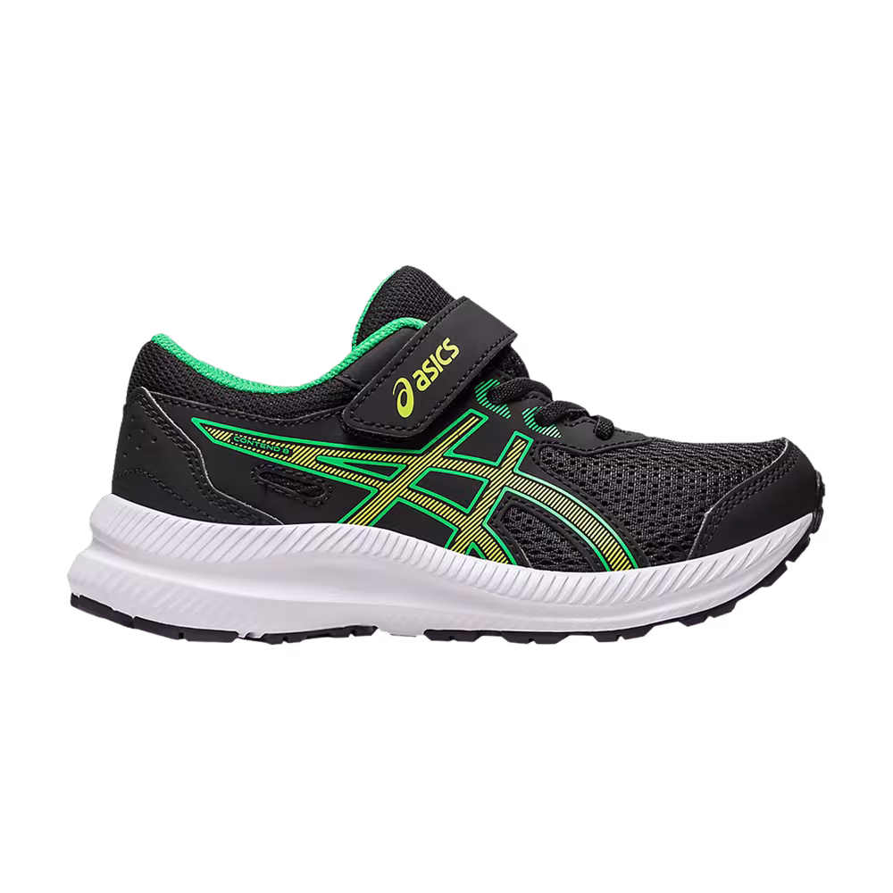 Asics Contend 8 PS Black Lime Zest