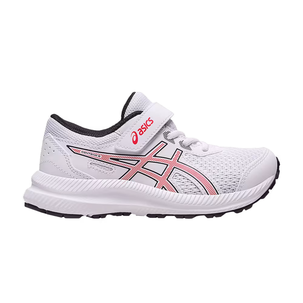 Asics Contend 8 PS White Electric Red