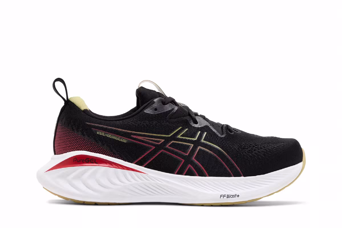 Asics Gel Cumulus 25 Black Electric Red, view 2