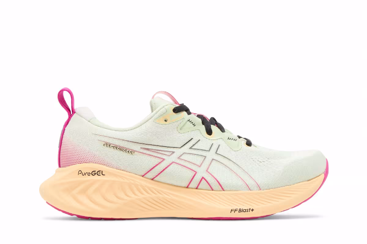 Asics Women's Gel Cumulus 25 Whisper Green Pink Rave, view 2