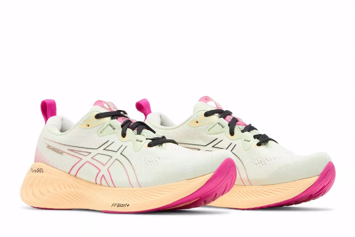 Asics Women's Gel Cumulus 25 Whisper Green Pink Rave, view 9