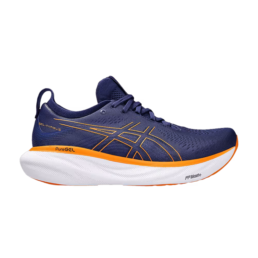 Asics Gel Nimbus 25 Wide Deep Ocean Bright Orange