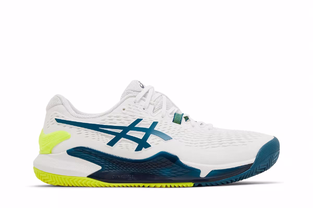 Asics Gel Resolution 9 Clay White Restful Teal, view 2