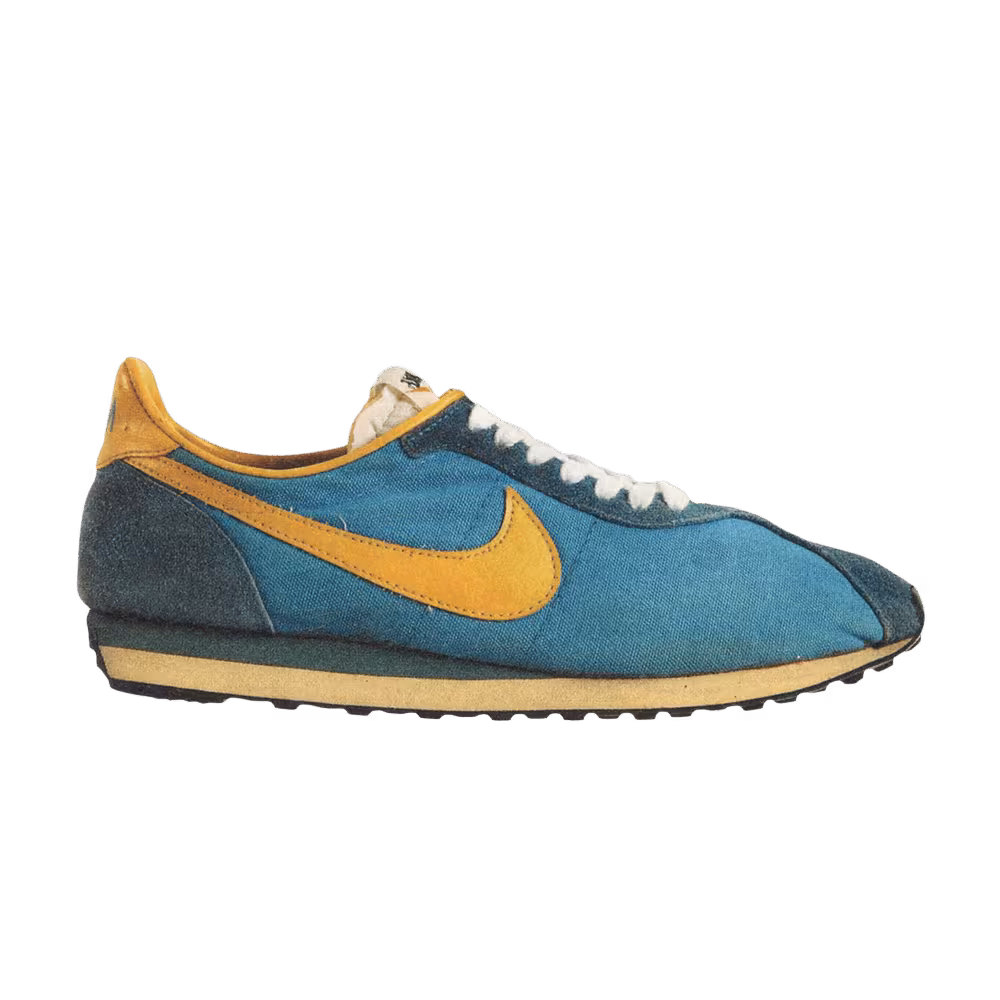 Nike Waffle Trainer Canvas Blue Yellow 1979