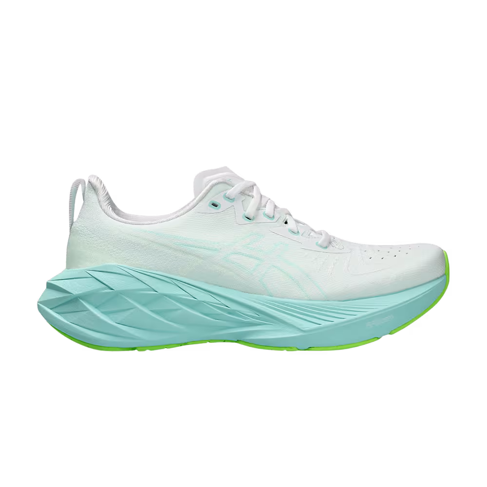 Asics Women's Novablast 4 White Illuminate Mint