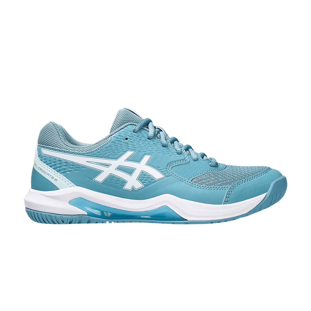 Asics Women's Gel Dedicate 8 Wide Gris Blue White