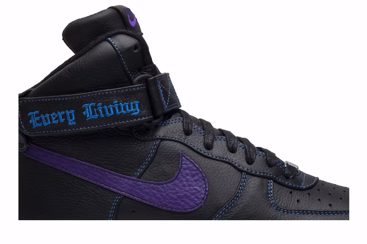 Vlone x Nike Air Force 1 High Purple Swoosh, view 3