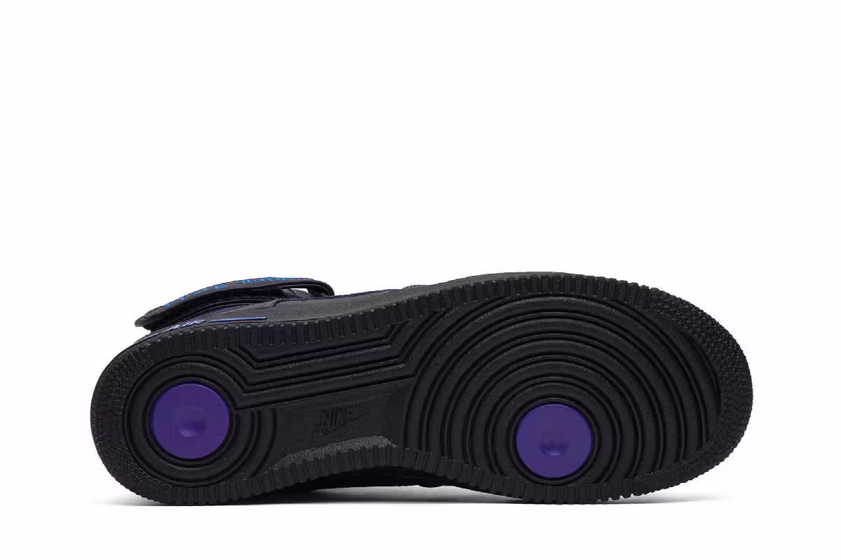 Vlone x Nike Air Force 1 High Purple Swoosh, view 5