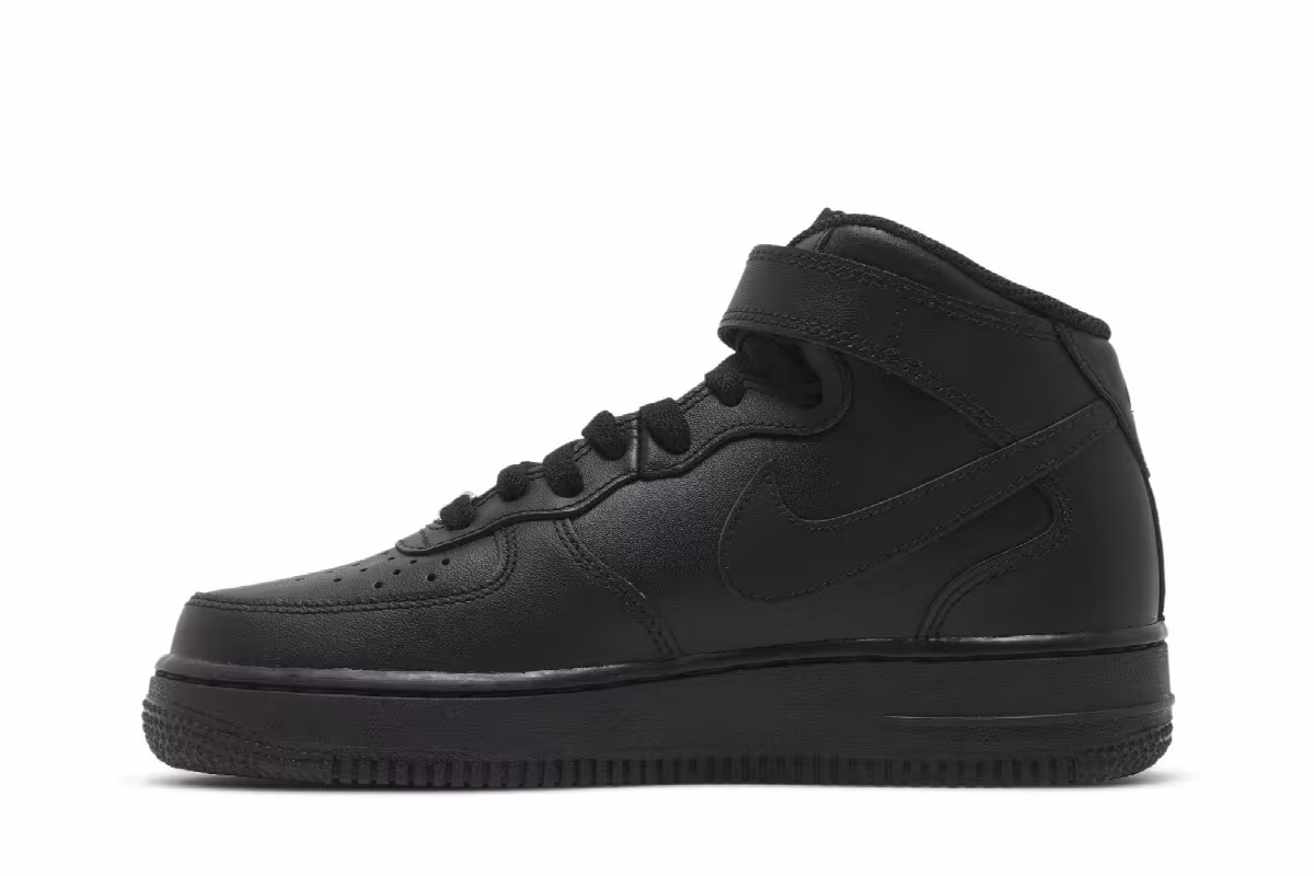 Nike Women's Air Force 1 Triple Black, view 4