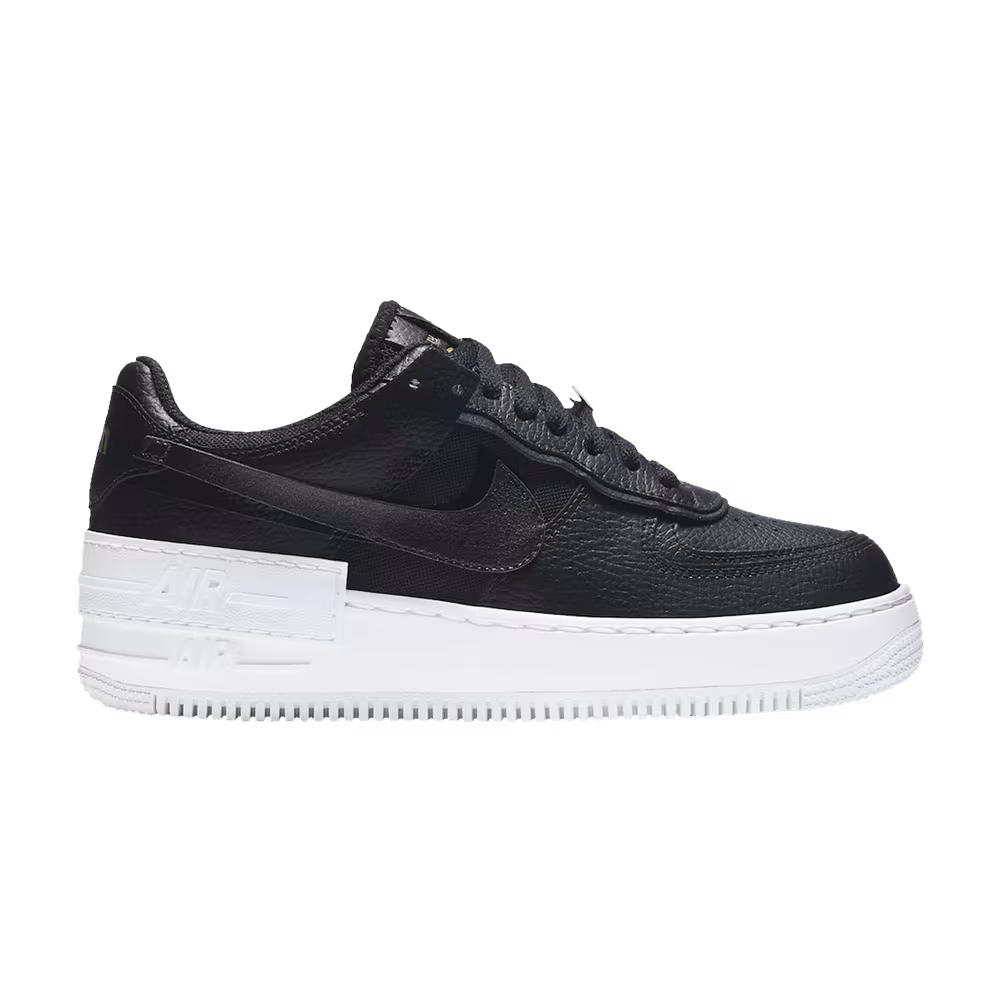 Nike Women's Air Force 1 Shadow Black Metallic Gold