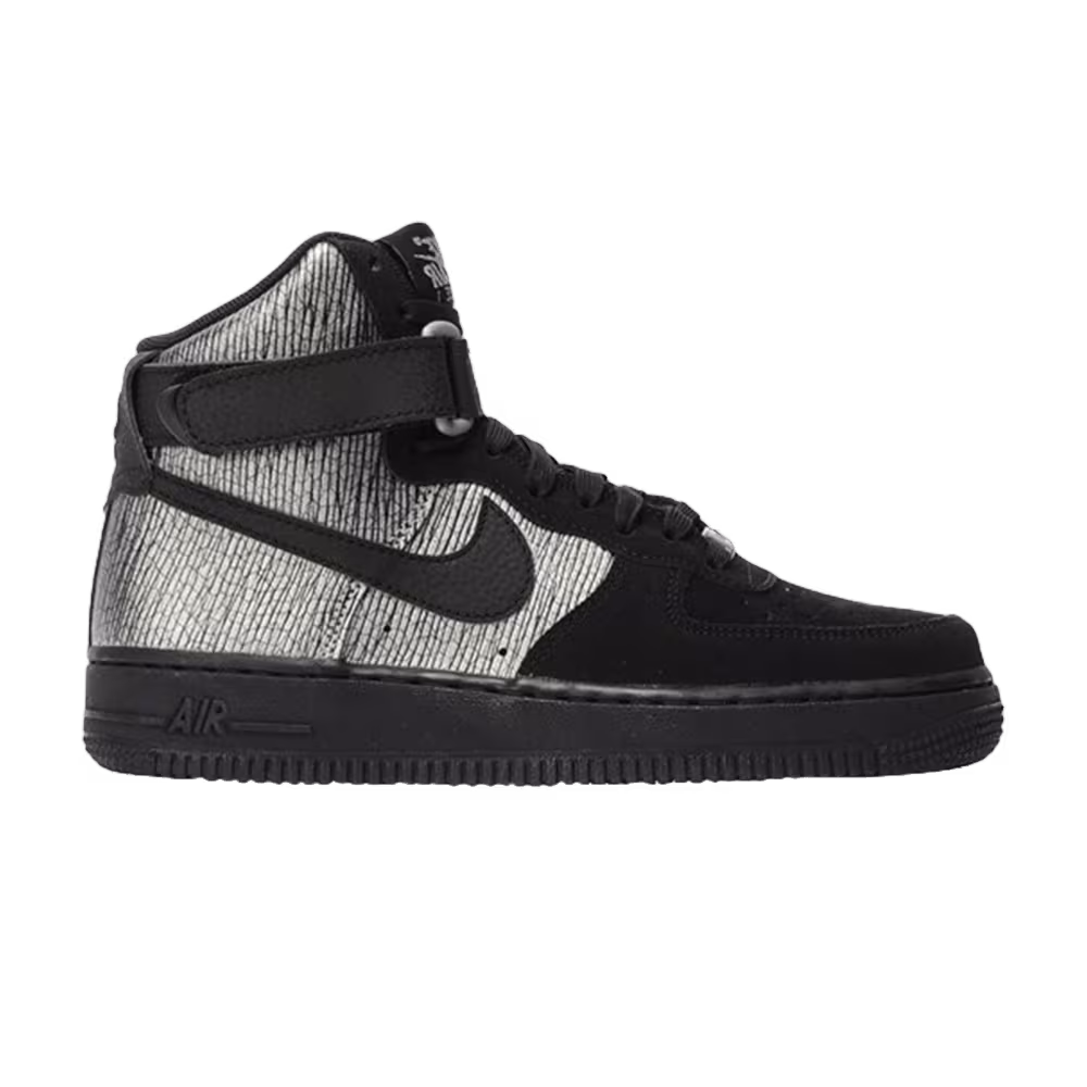 Nike Women's Air Force 1 High Prm Metallic Silver Black