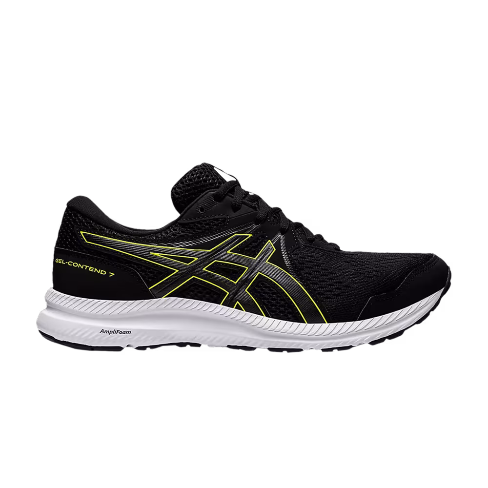 Asics Gel Contend 7 4E Wide Black Hazard Green