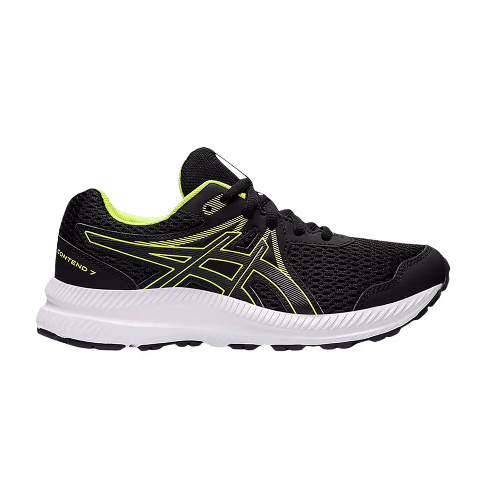 Asics Contend 7 GS Black Hazard Green