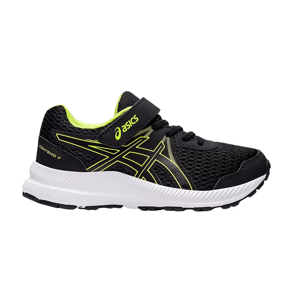Asics Contend 7 PS Black Hazard Green