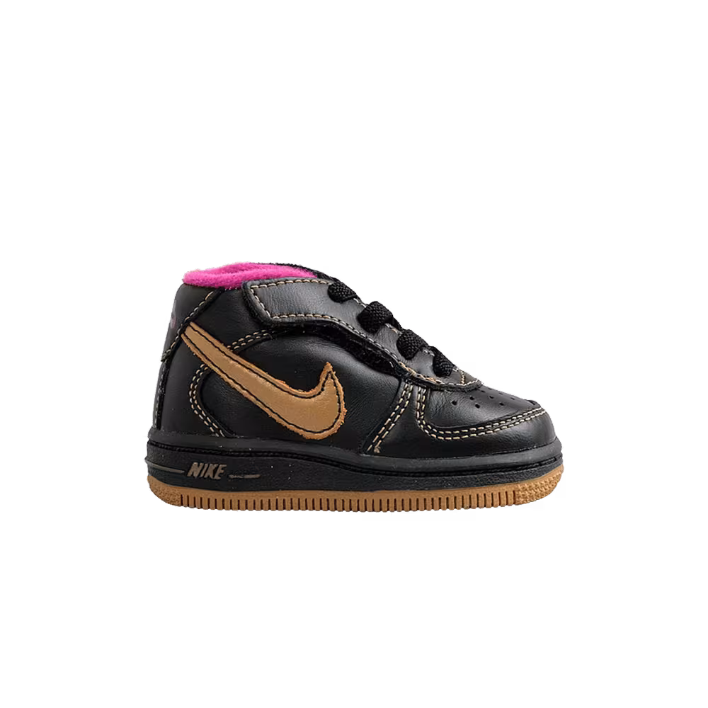 Nike Force 1 Black Metallic Gold