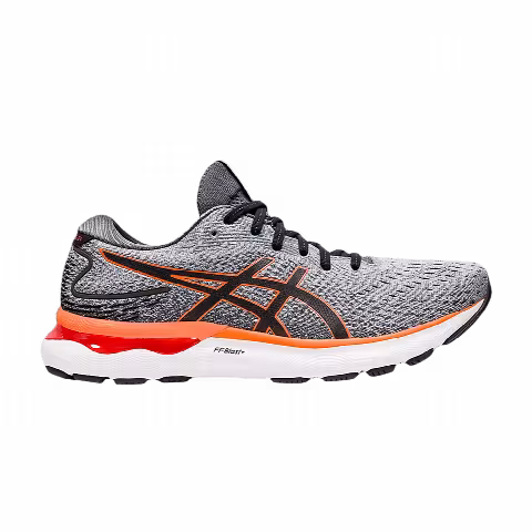 Asics Gel Nimbus 24 2E Wide 'Sheet Rock Shocking Orange'