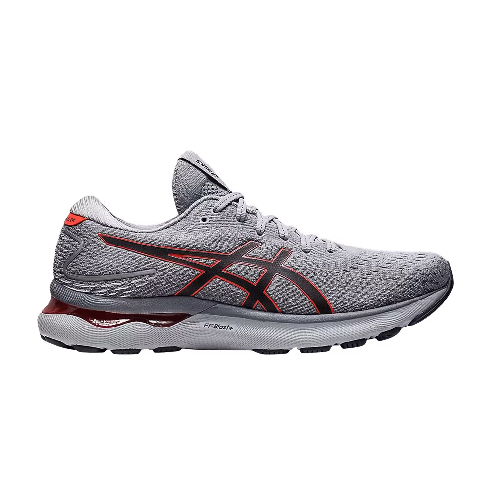 Asics Gel Nimbus 24 2E Wide Sheet Rock Cherry Tomato