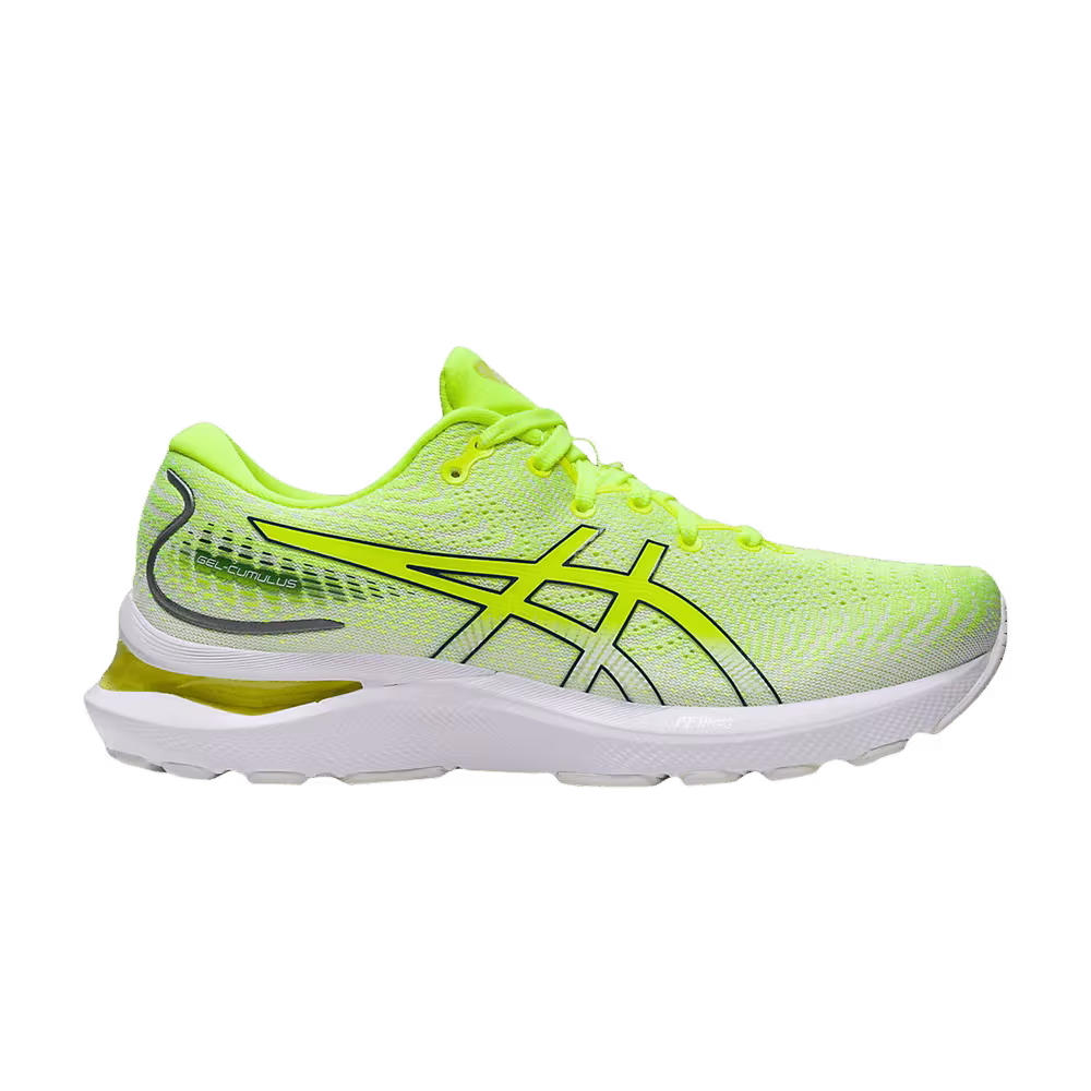 Asics Women's Gel Cumulus 24 Safety Yellow Velvet Pine