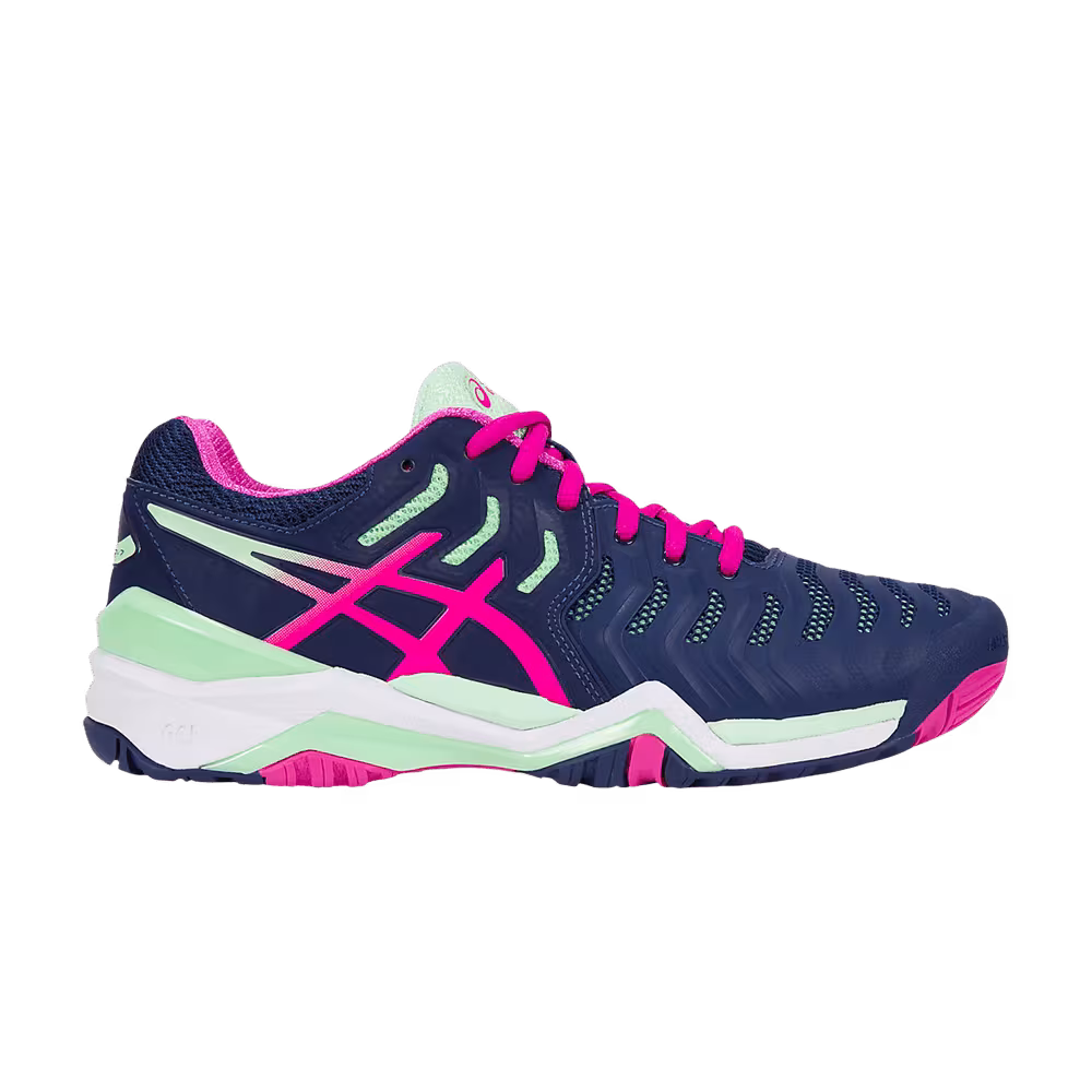Asics Women's Gel Resolution 7 Indigo Blue Pink Glow