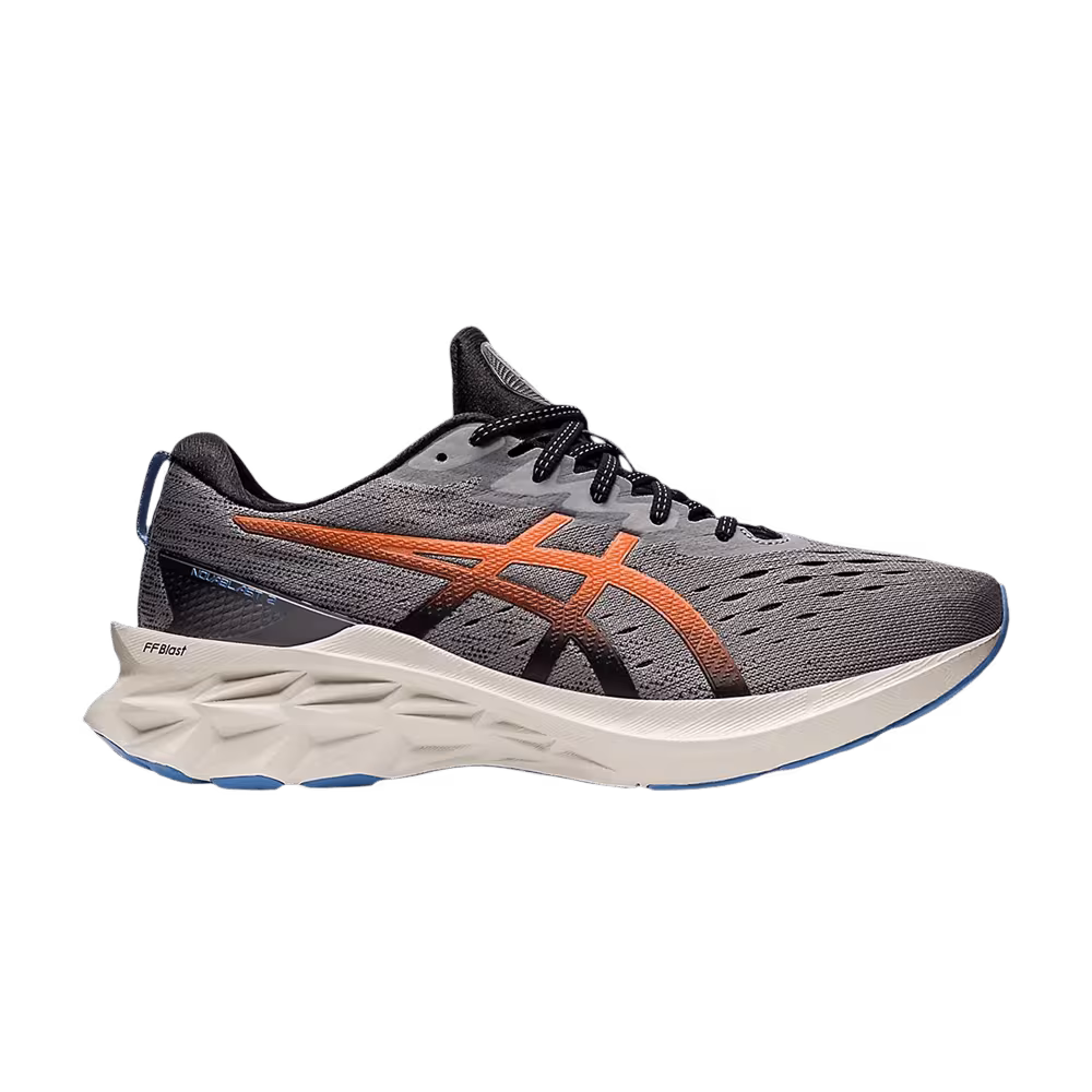 Asics Novablast 2 Clay Grey Shocking Orange