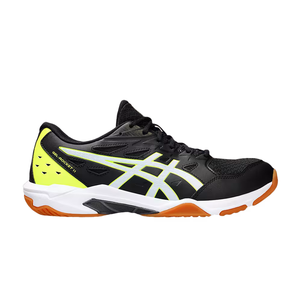 Asics Gel Rocket 11 Wide Black Fluo Yellow