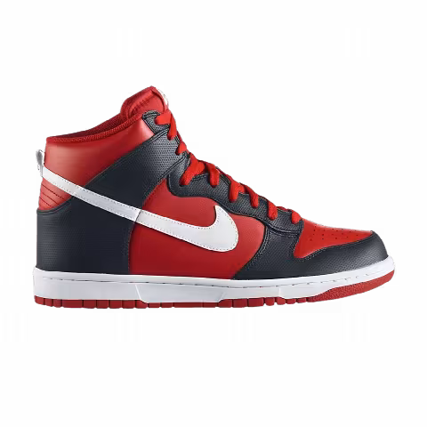 Nike Dunk High 'Black White Sport Red'