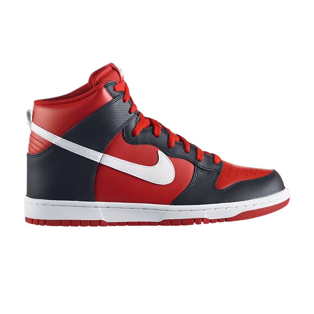 Nike Dunk High Black White Sport Red