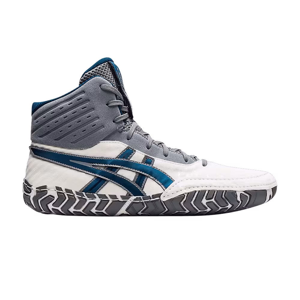 Asics Aggressor 4 White Mako Blue