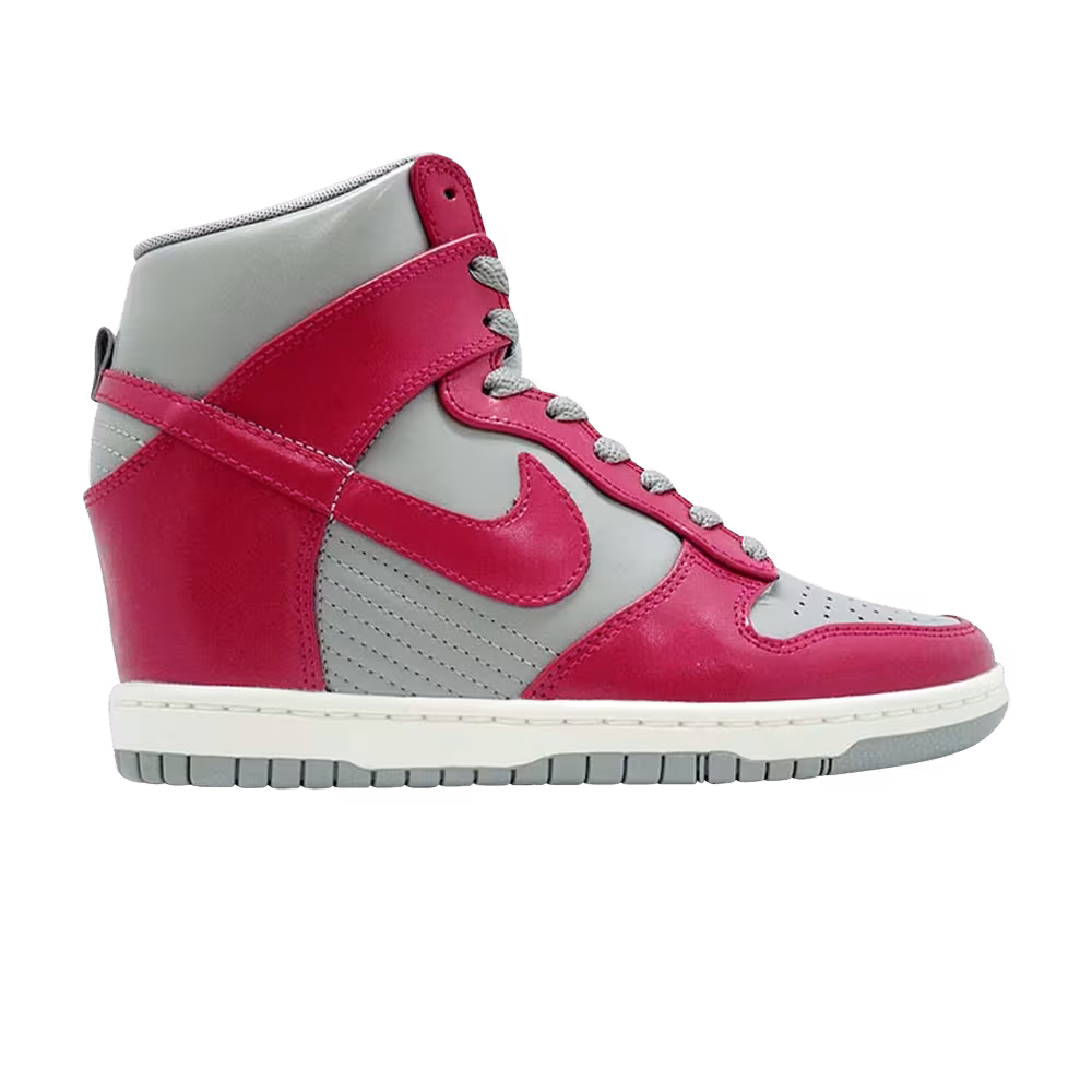 Nike Women's Dunk Sky High Medium Grey Fuchsia