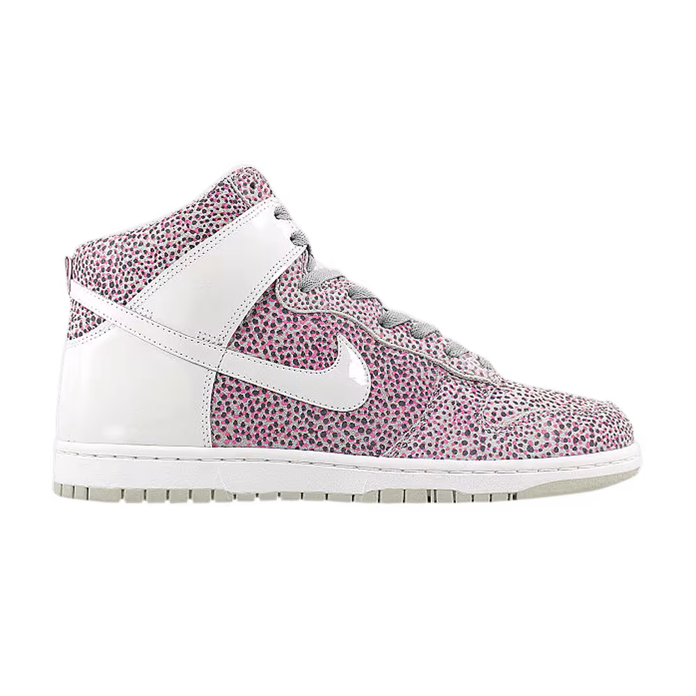 Nike Women's Dunk High Skinny Print Medium Grey Laser Purple