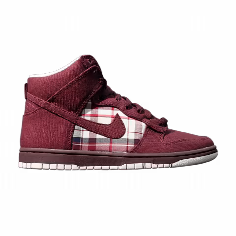 Nike Wmns Dunk High Skinny 'Plaid - Deep Burgundy'