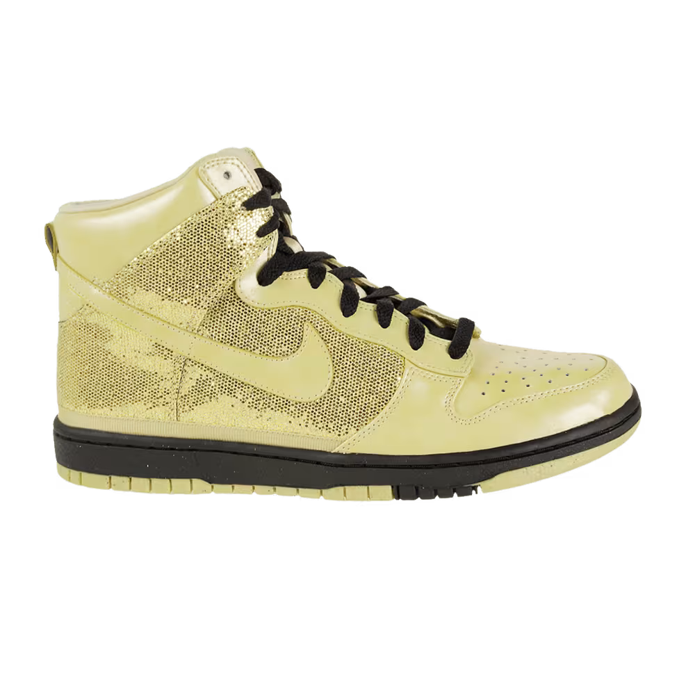 Nike Women's Dunk High Skinny Metallic Gold