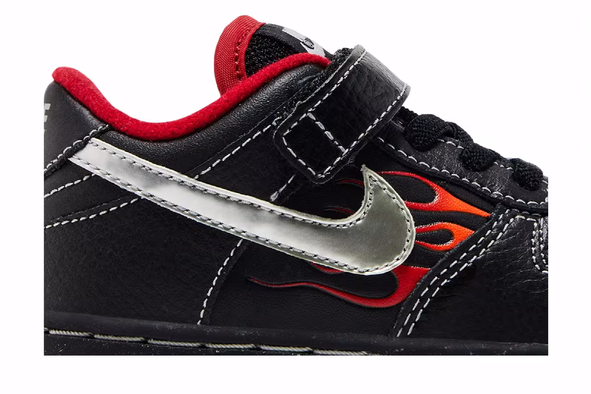 Nike Dunk Low ND TD Flames - Black, view 3