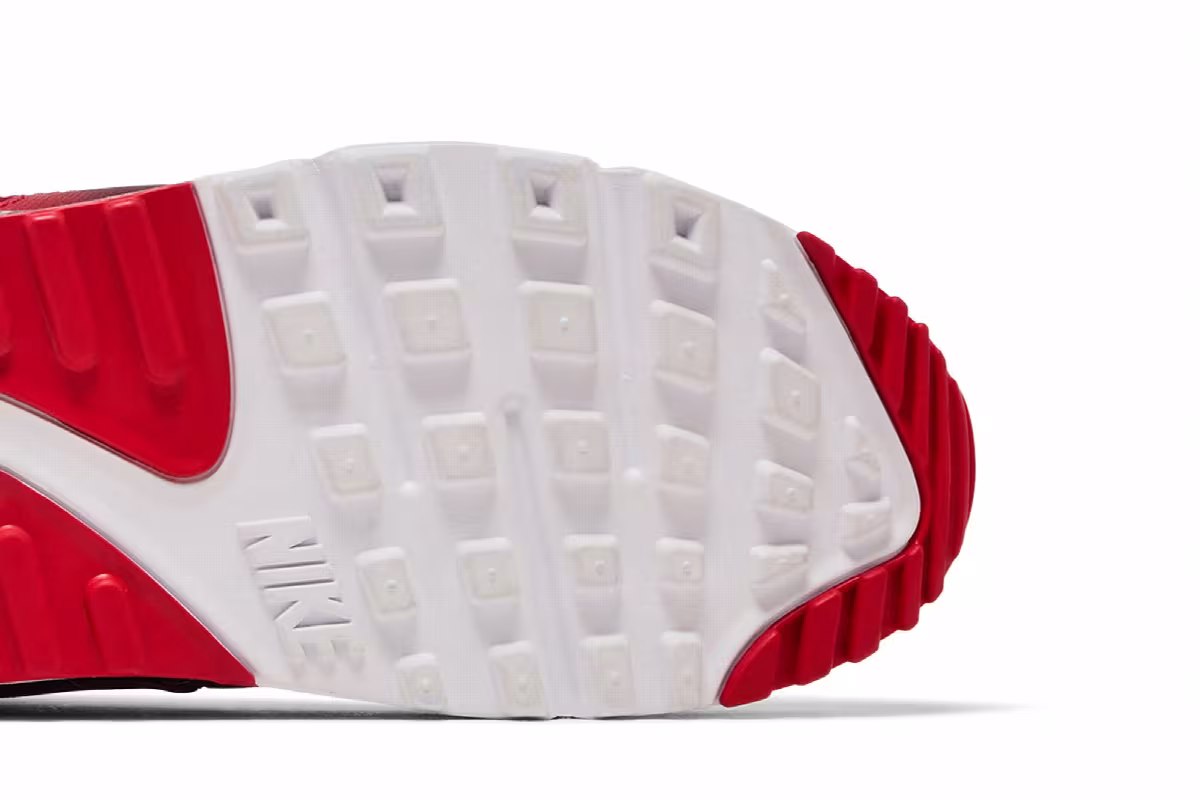 Nike Air Max 90 White University Red, view 6
