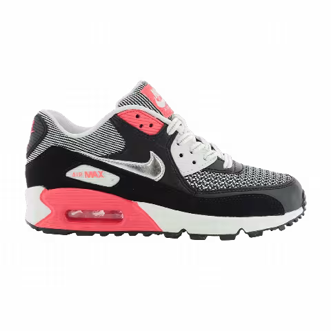 Nike Air Max 90 LE GS 'Black Metallic Silver Laser Crimson'