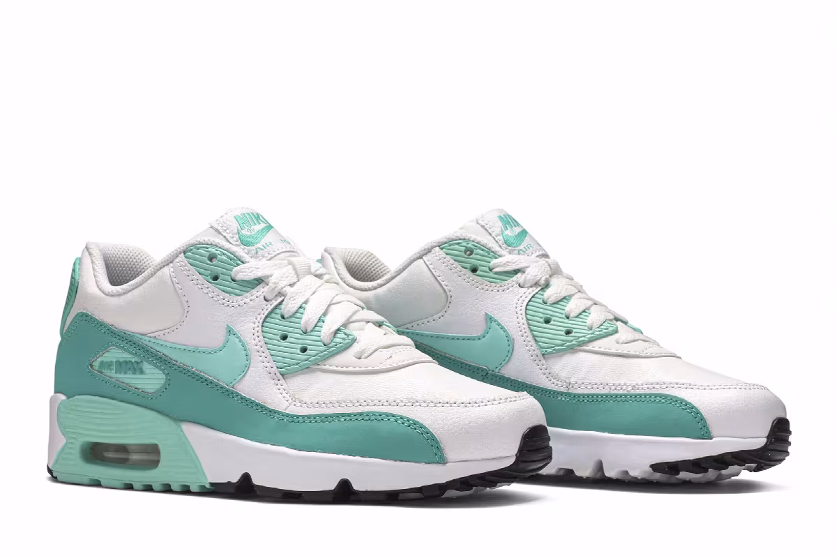 Nike Air Max 90 Leather GS Hyper Turquoise, view 9