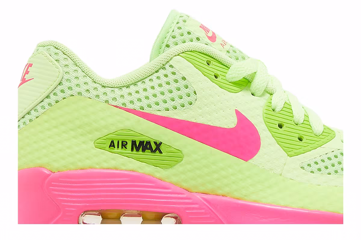 Nike Air Max 90 Breathe GS Ghost Green Pink Blast, view 3
