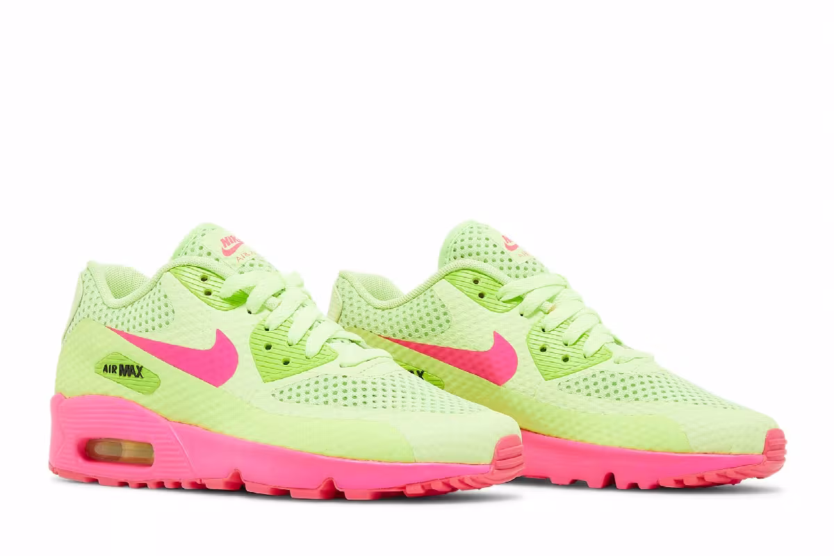 Nike Air Max 90 Breathe GS Ghost Green Pink Blast, view 9