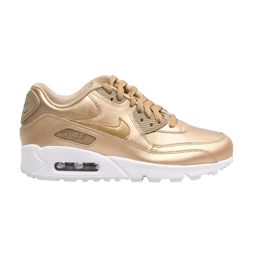 Nike Air Max 90 Leather GS Metallic Gold