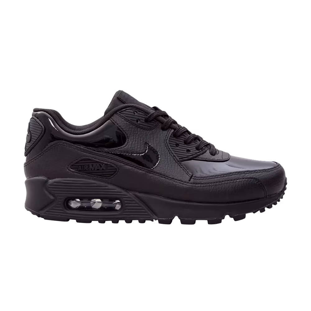 Nike Women's Air Max 90 Leather Triple Black