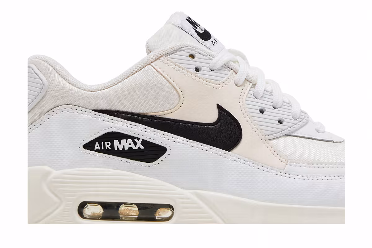 Nike Women's Air Max 90 White Black, view 3