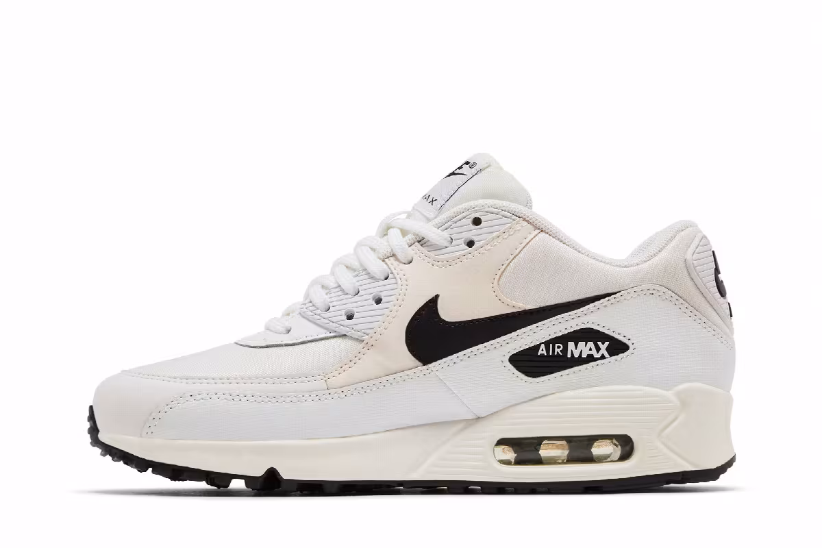 Nike Women's Air Max 90 White Black, view 4