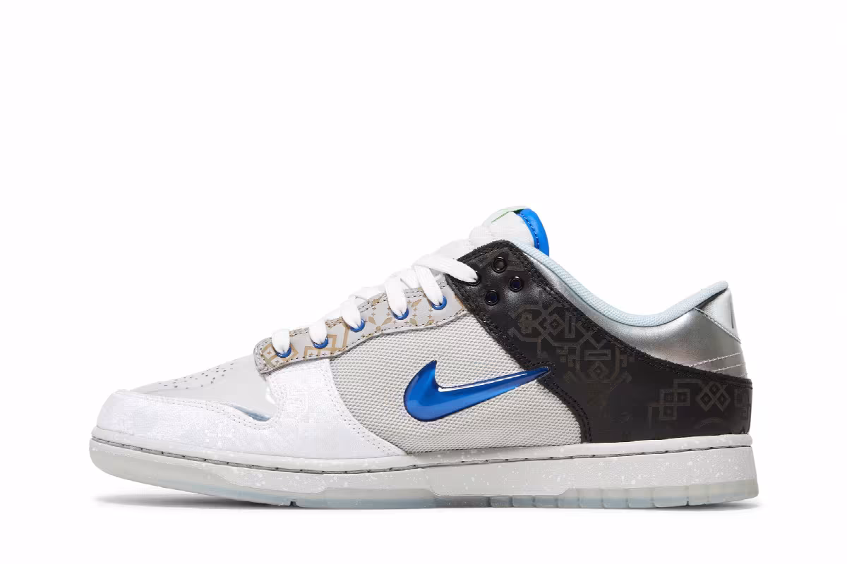 CLOT x Nike Dunk Low SP What The, view 4