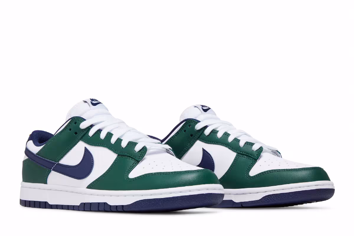 Nike Men's Dunk Low Fir Midnight Navy, view 9