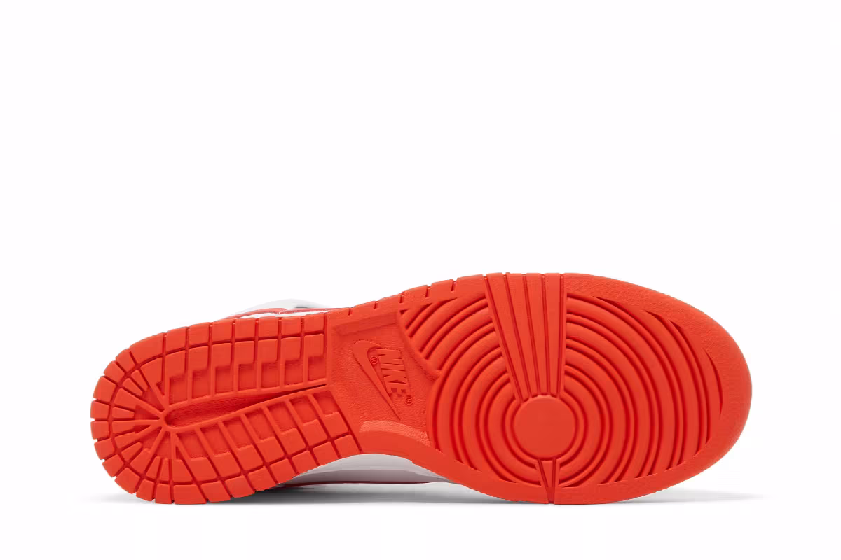 Nike Dunk High White Picante Red, view 5