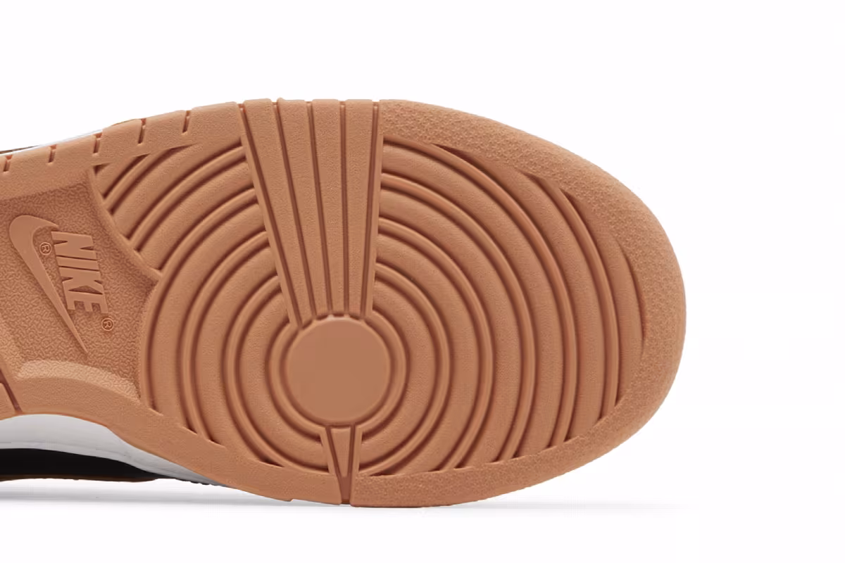 Nike Men's Dunk Low Black Amber Brown, view 6