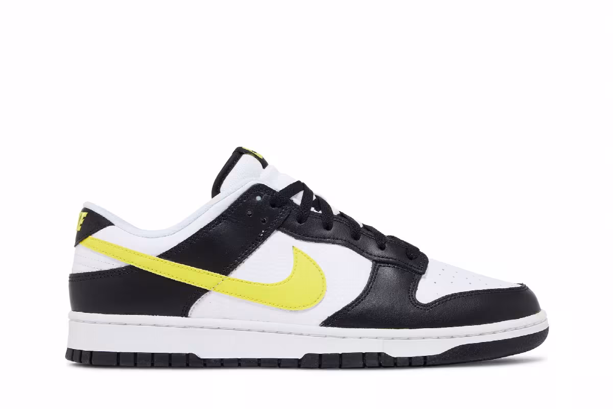 Nike Dunk Low Black Opti Yellow, view 2